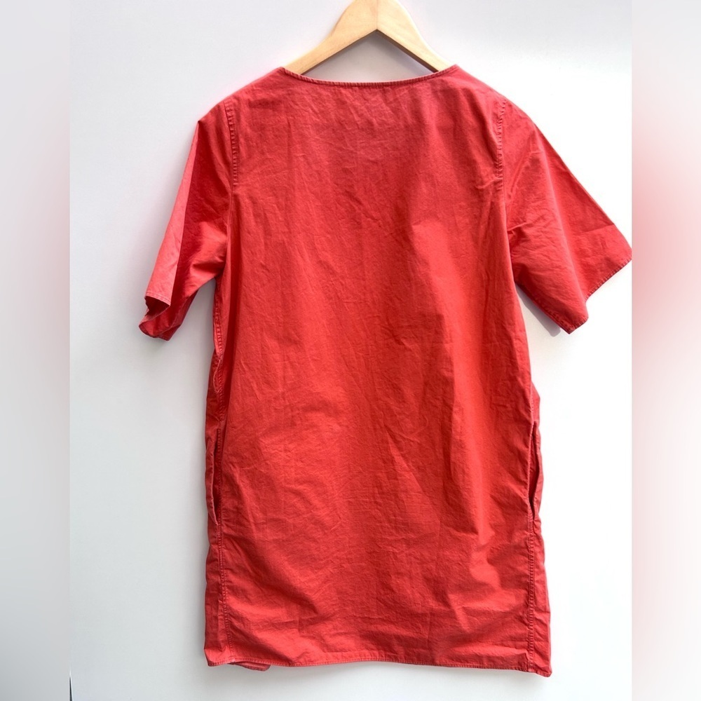 Cos Solid Orange Structured Short Sleeve Dress Bi… - image 1